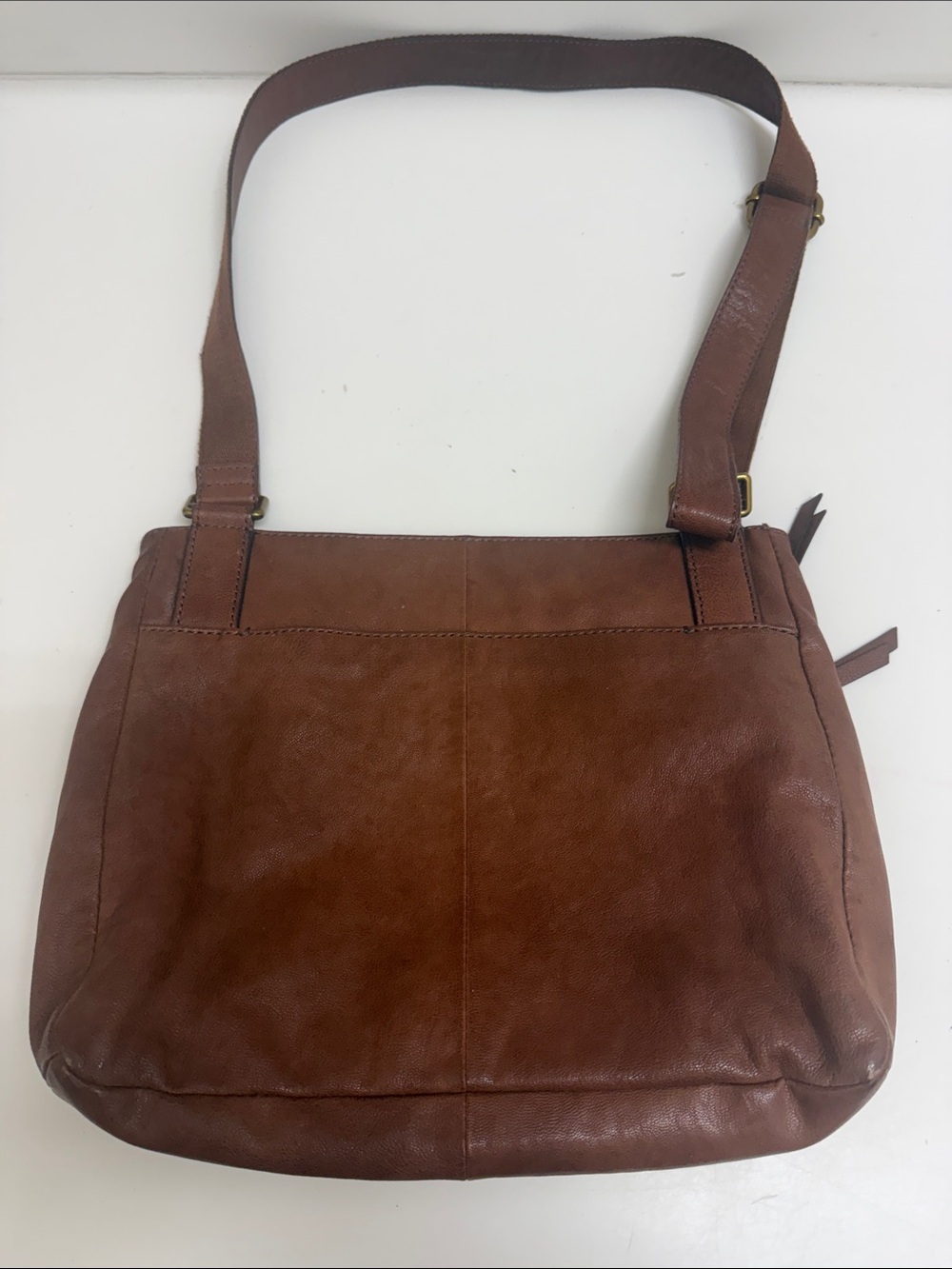 Fossill Brown Leather Crossbody Bag - Everyday Women’s Shoulder Bag - Picture 2 of 12